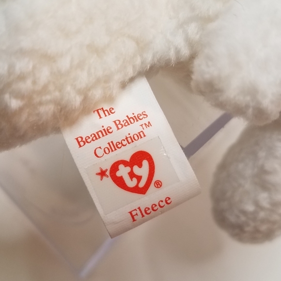TY Fleece the Lamb Beanie Baby Clear Case White 90s Y2K - Picture 4 of 5